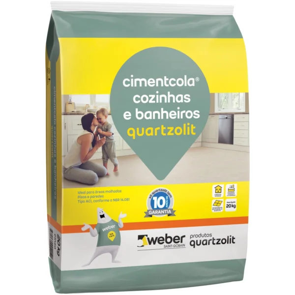 ARGAMASSA SUPER COZINHAS E BANHEIROS ACI 20KG QUARTZOLIT